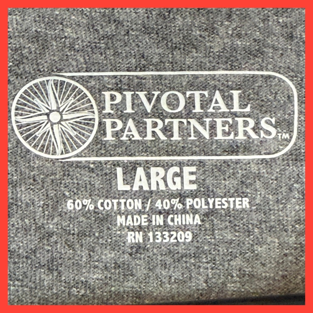 NWOT Pivotal Partners America the Beautiful Graphic T-Shirt Gray Mens Large Rose - Picture 5 of 5